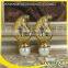 gold color women vintage small order pearl earring