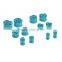 6 Pairs Organic Hand Carved Turquoise Saddle Shape 5 Petal Flower Ear Plug Earlet Flesh Tunnel - Available in Low & Giant Gauges