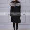 Women's Winter Thick Removable Real Raccoon Fur Collar Fox Fur Lining Coat Outerwear Fur Parka
