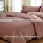 solid dyed white and grey and red color polyester bed sheet pillowcase fitted sheet set for home and hotel