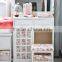 Modern white folding dresser with mirror