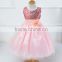 New Baby Kid Girl's Wear Hot Rose Red Lovely Sleeveless off-shoulder Waist Floral Party Dress