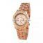 geneva crystal rhinestone quartz all stainless steel female electronic watch