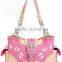 Wholesale Rhinestone Buckle Design Cutout petal pattern purses