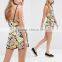 OEM Service Supply Type Sleeveless Printed Strappy Short Fashion Romper Women