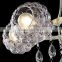 warm light chrome metal crystal and glass hotel chandelier
