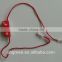 Plastic embossed character string lock tag/hang granule