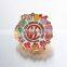 Custom metal enamel flower lapel pin