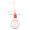 Manufacturer's Premium Plastic Lampholder Pendant Light Colorful Hanging Pendant Bare Bule Style Ceiling Light