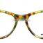 Full-frame bright candy color demi pattern plastic frame best selling small durable acetate optics reading glasses frames