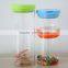 ML 500ml heat resistant glass storage jar with plastic lid N6504