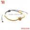 gold plating copper beads marble bead bracelet bead woven bracelet, leopard head bracelet