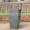 durable curve line matt grey fiberglass urn