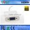 factory price HDMI to vga converter cable adapter with chipset for pc dvd to hdtv projector hdmi2vga cable 25cm