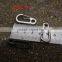 D shape plate nickle metal carabiner rock climbing carabiner for Keychain accessory