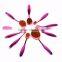 New Hot Sale10pcs Makeup Brushes Set Eyeshadow Foundation Blush Cosmetic Brush Rose Red Fashionable Oval Makeup Brush Tools