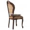 Elegant Solid Wood Golden Color Rectangle Dining Table With Upholstery Dining Chairs/Wooden Display Cabinet (MOQ=1 SET)