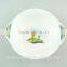 3 pcs white porcelain decal dinner set for kids in stock