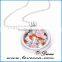 Aroma Pendant 30MM Round Hollw Flower Design Stainless Steel Essential Oil Diffuser Floating Locket