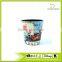 Flower Print Beautiful Waste Bin Faux Leather Open Top Standing Trash Can
