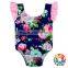 Pink navy florals newborn bodysuits 2017 baby clothes ruffle flutter sleeve girls romper