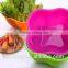 plastic vegetable fruit storage basket for kitchen,sink kitchen basket washing round plastic fruit caddy storage