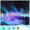 Decorative water fountains, water fog effect on stage and big show