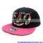 2016 fashion PU leather snapback hat with embroidery logo and full laser holes on the hat