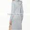 Hooded Fall Mini Dress Casual Long Sleeve Women's Dress Online Shop Clothing Grey High Low Sweatshirt Dress