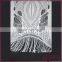 Polyester white chemical lace with tassel fringe, fashion abstract style fabric lace