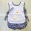 New arrival wholesale floral baby clothes two pieces romper toddler clothing clothes set