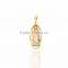 three tone plated mother mary pendant