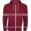 Mens Boys Plain American Fleece Zip Up Hoodie Sweatshirt