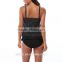 Wholesale Women's Tiered Ruffle Tankini Set Tie Front Swimwear Two Piece Swimsuit 2017