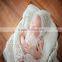 Ruffle mohair bonnet and pant set Newborn knit romper Baby outfit sitter photography props Crochet mohair hat