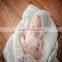 Mohair romper and bonnet sets Newborn knit hooded romper Lace mohair hat photography props Baby girl outfit Onesie