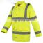 High visibility Fluorescent Yellow traffic safety 3M reflective jacket with EN20471