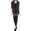 CHEFON Three button cuff stylish leopard print blazer,welt pockets blazer,fashion leopard blazer