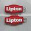 Red clear pvc fancy zip slider bags with embossed logo