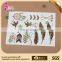 Hot fashion gold foil tattoo, Eco-friendly skin jewelry body tattoo