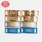 jiayang 30*10mm gold color with laser logo shoelace dubrae shoelace charm