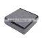 RTS Square Fabric Grey folding stool storage ottoman with button thick sponge optional fabric color