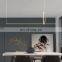 Modern minimalist kitchen bar counter strip study light luxury Nordic office led strip light dining room chandelier