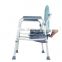 Cheaper steel handicapped folding Portable adult potty chair commode chair