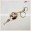 Luxury Gold Crystal Decorative Key Shaped Car Brand Keychain Ring