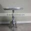 aluminum tea coffee table with silverish finish