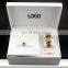 Wholesale custom logo white clamshell paper set box jewelry necklace ring watch box