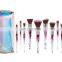 New Trends Custom Private Label Premium Synthetic Hair Colorful Plastic Handle Makeup Brush Set 10pcs