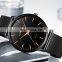 Crrju 2185 New Times Men Watch in Black Steel Simple Dial Quartz Analog Watches in Shenzhen