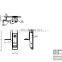 MS703 Zinc Alloy Industrial  LH & RH Open Cabinet Plane Paddle Cylinder Locks